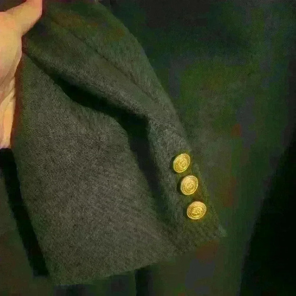 Vintage Adam’s Row 44L Black Blazer with Golden Buttons - Picture 7 of 7